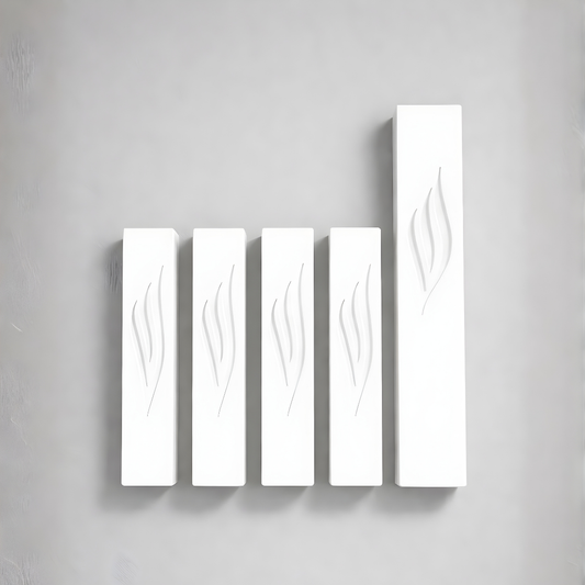 סט מזוזות בטון לבן