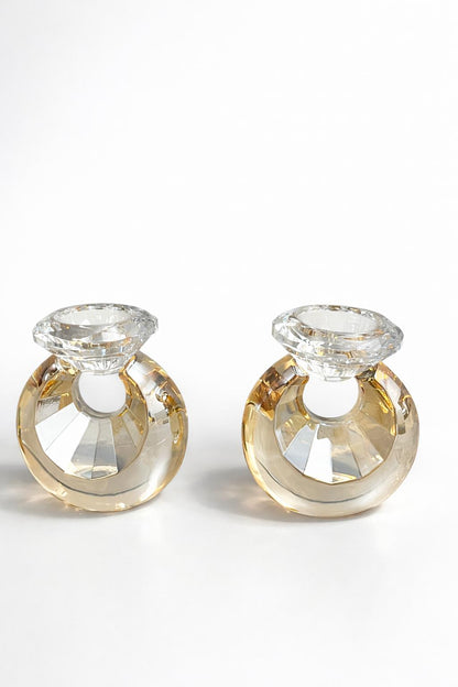 זוג פמוטי קריסטל טבעת יהלום